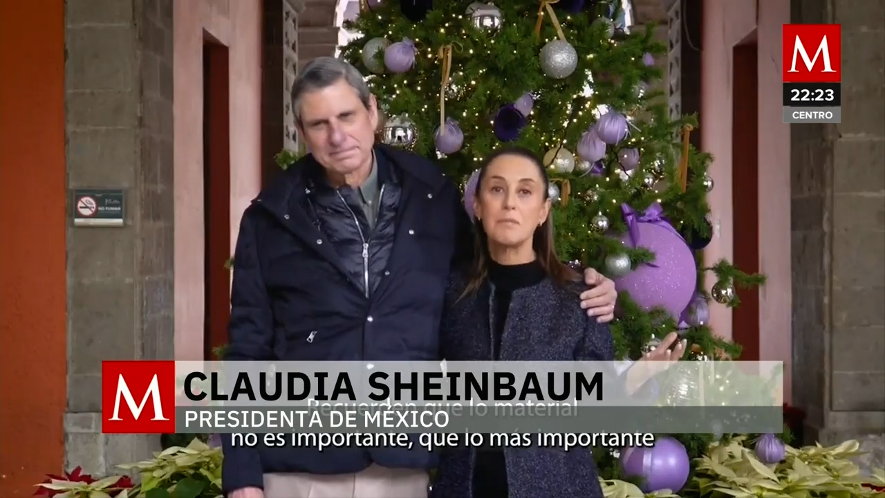 Claudia Sheinbaum comparte su mensaje navideño a los mexicanos desde Palacio Nacional