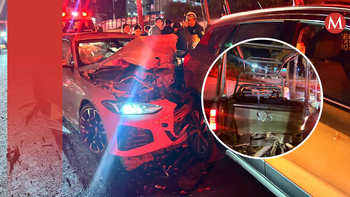 Impacta BMW contra camioneta de la Defensa Nacional en la Vía Atlixcáyotl | Especial