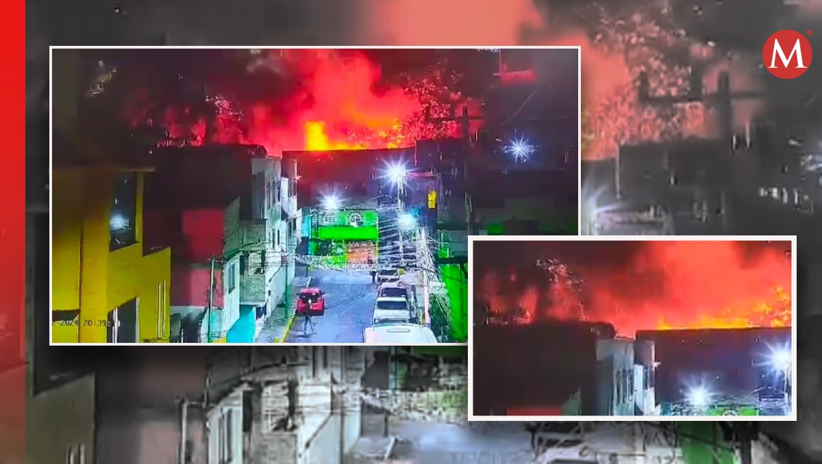 Incendio en Iztapalapa. (Diseño: Milenio)