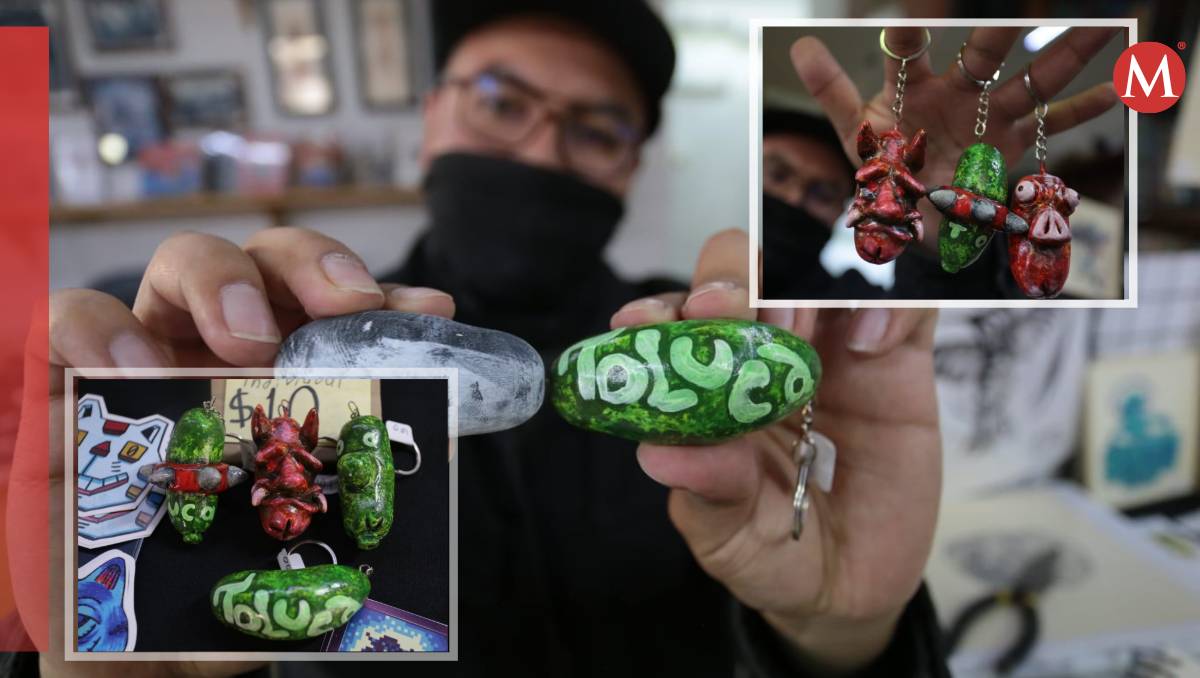 Pepe Morrales, se ha caracterizado por elaborar y comercializar llaveros en forma de chorizo y figuras de Judas o el diablo. | Fotos: Tania Contreras