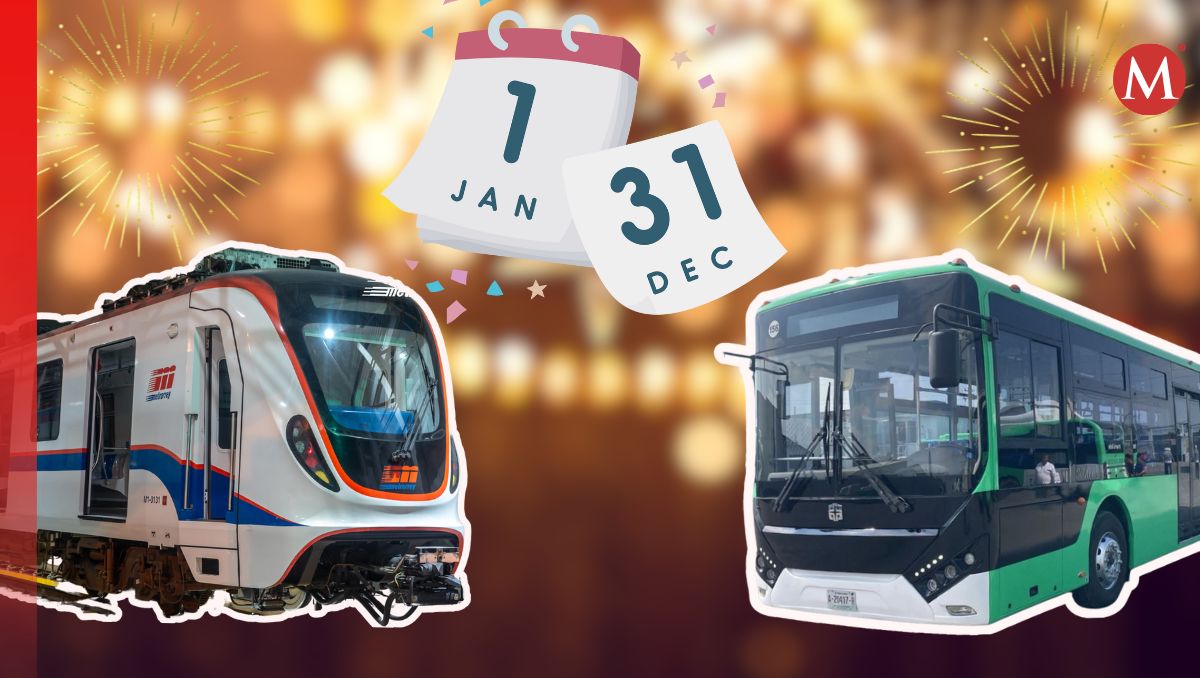 Po motivo de las festividades de Año Nuevo, Metrorrey informó mediante redes sociales los horarios de las unidades / Especial.