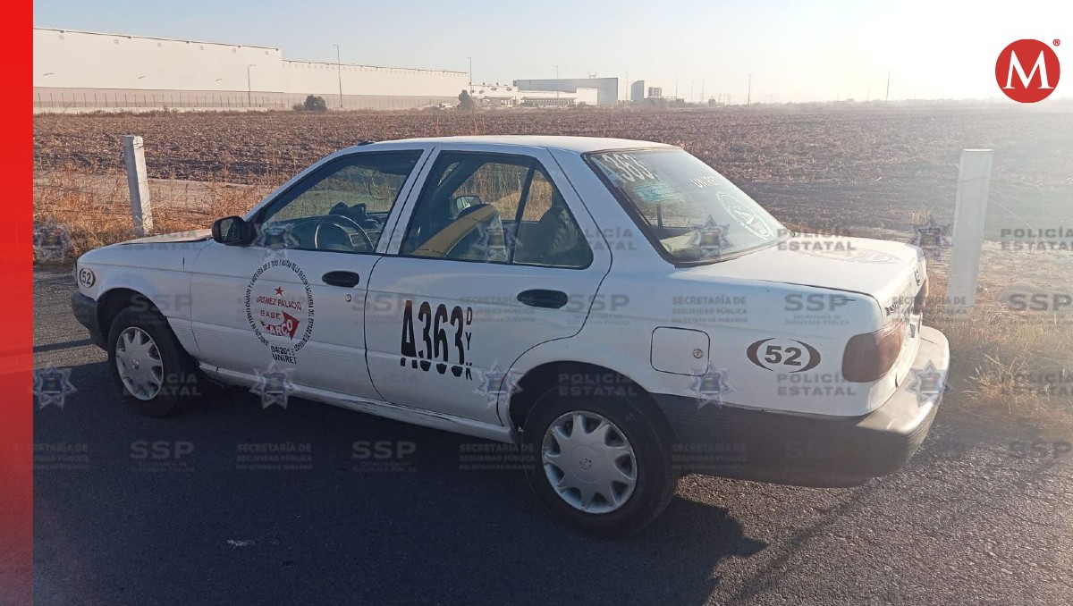 El Taxi fue recuperada en la colonia Casa Blanca de Gómez Palacio (Especial)