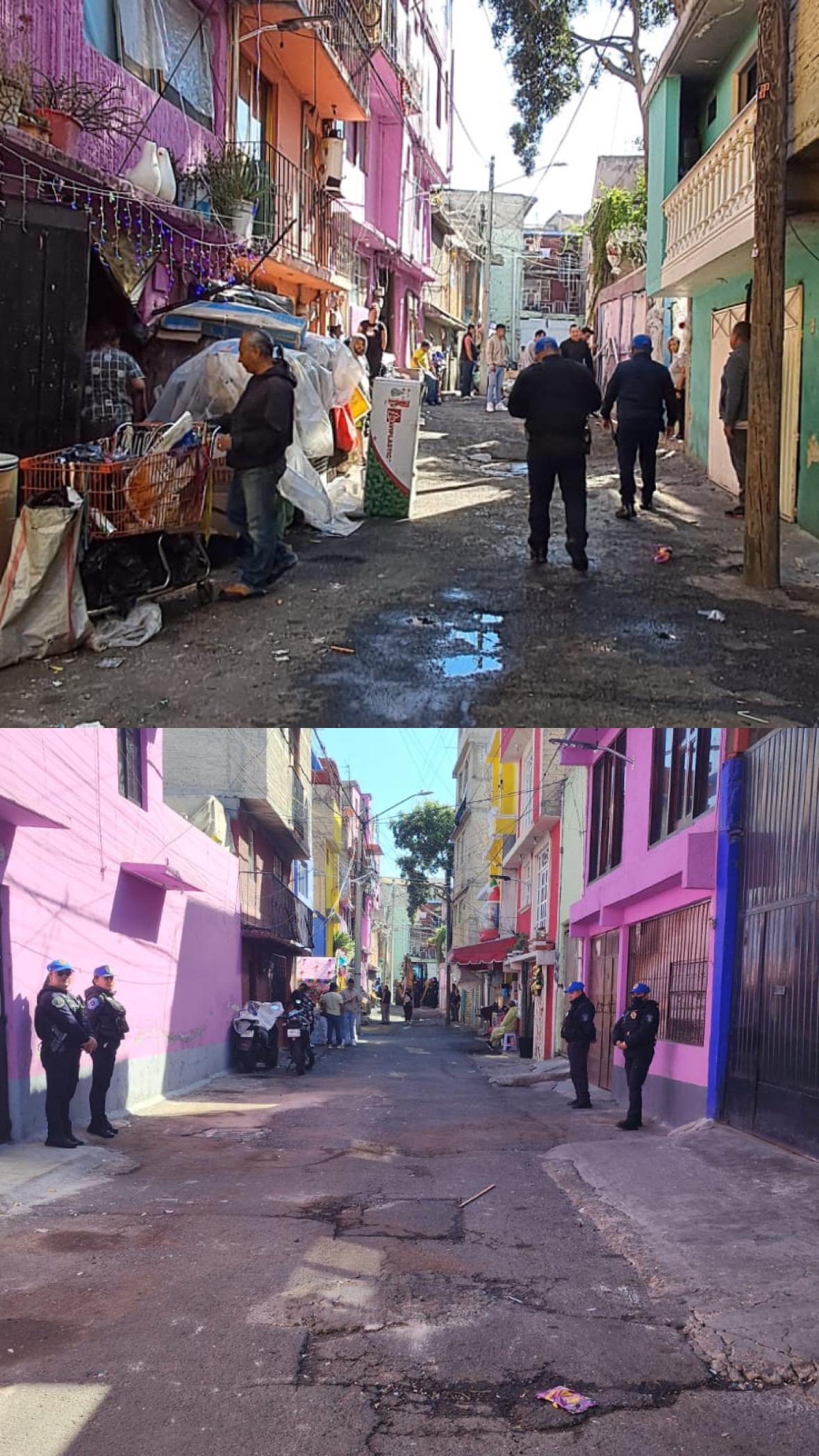 Callejón que se utilizó como bodega para reciclaje fue recuperado en Pedregal de Santo Domingo (foto: especial)