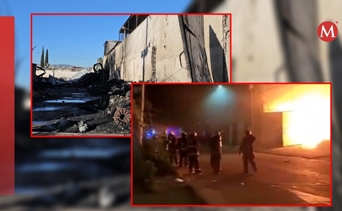 Controlan en su totalidad incendio en recicladora de El Briseño, Zapopan (Roberto Hurtado | Especial | Diseño: Milenio)