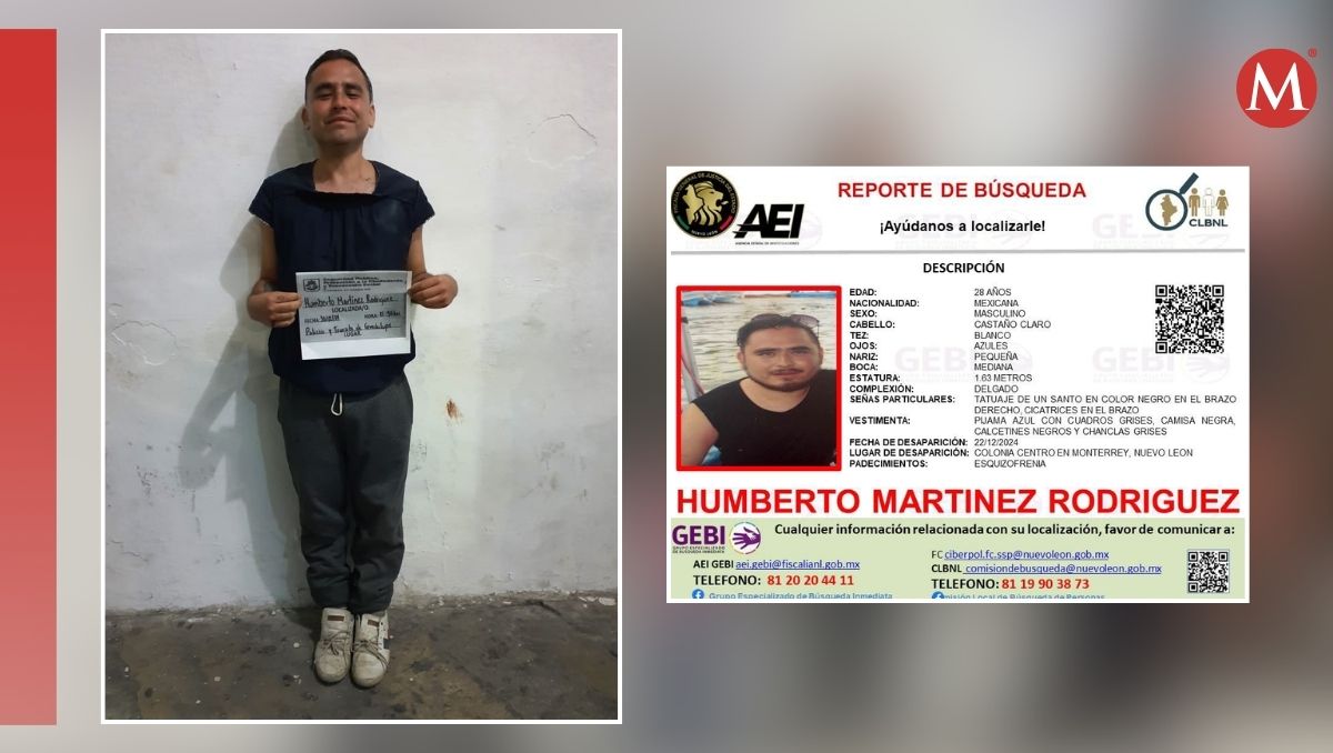 Humberto Martínez Rodríguez fue localizado con vida. Especial