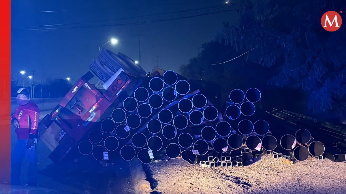 Tráiler en Apodaca, Nuevo León. Foto: Especial