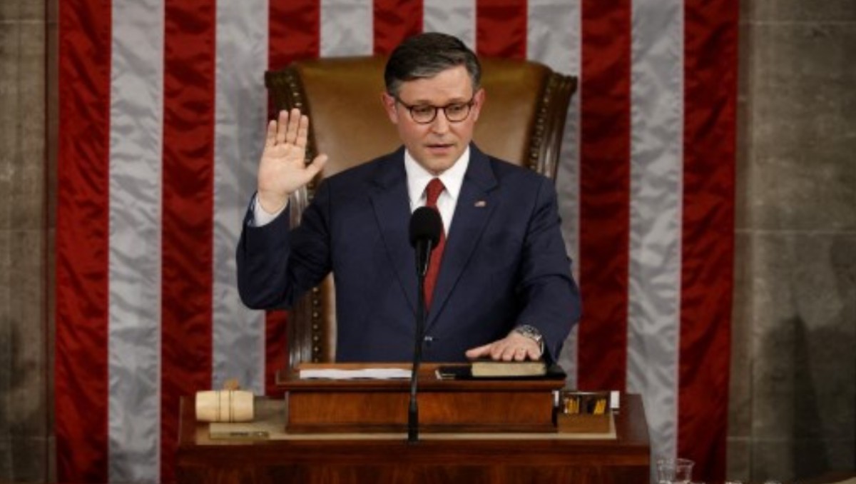 El republicano Mike Johnson. Foto: AFP