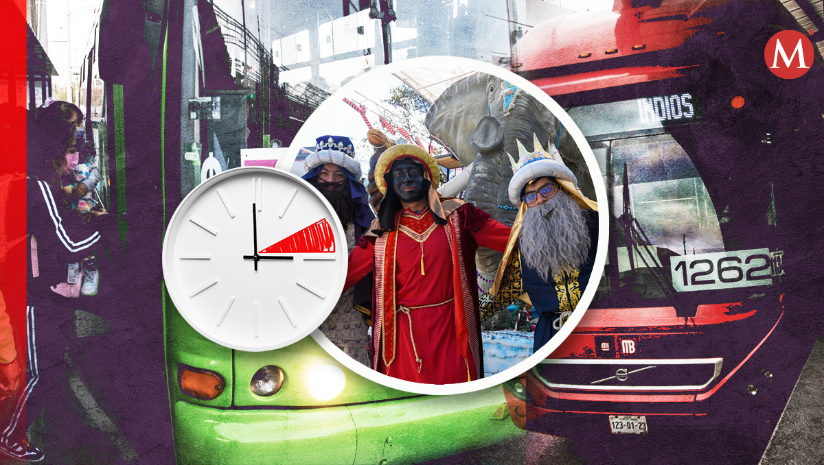 Horarios especiales del transporte público por Día de Reyes. (Diseño: Óscar Ávila)