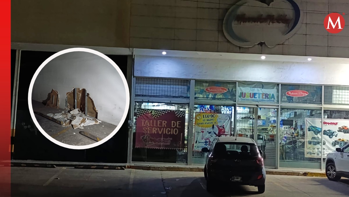Ladrones hacen hoyo para llevarse patines en Guadalajara (Fotos: Vicente Torres Alfaro)