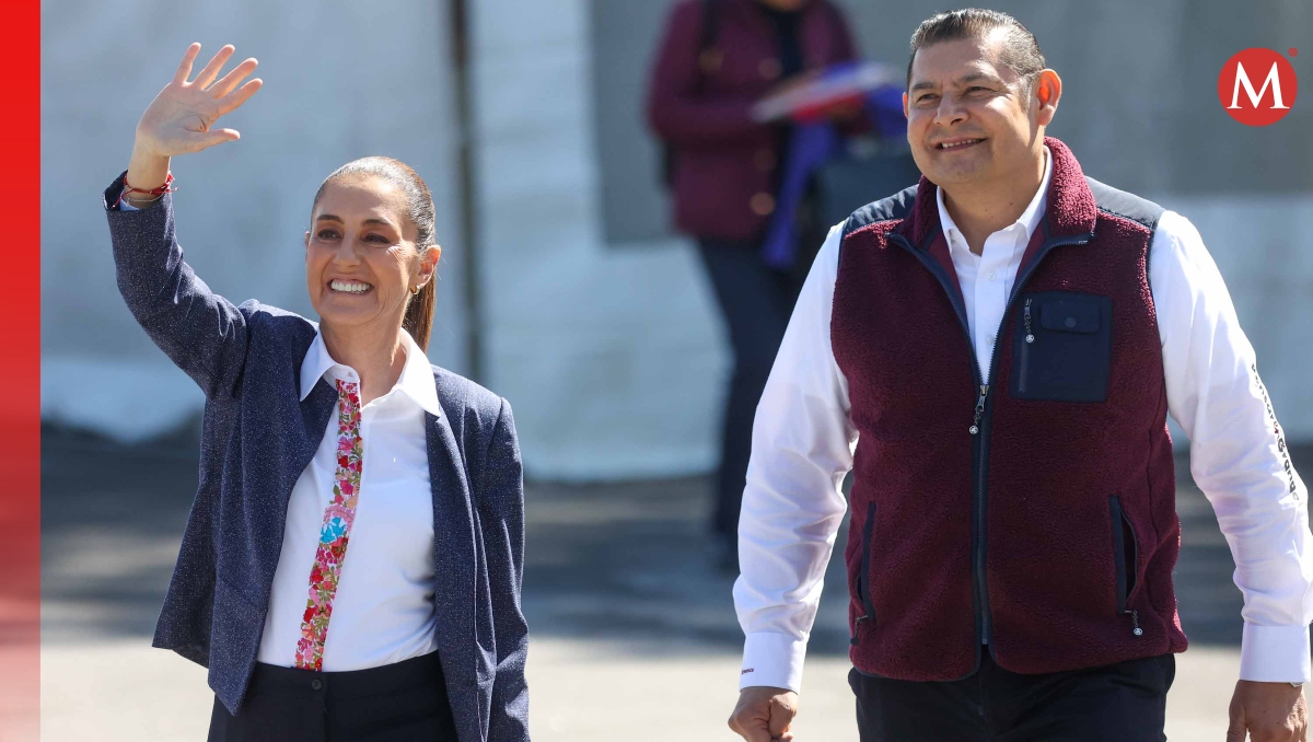 Claudia Sheinbaum pacta trabajo coordinado con Armenta en Puebla | EsImagen