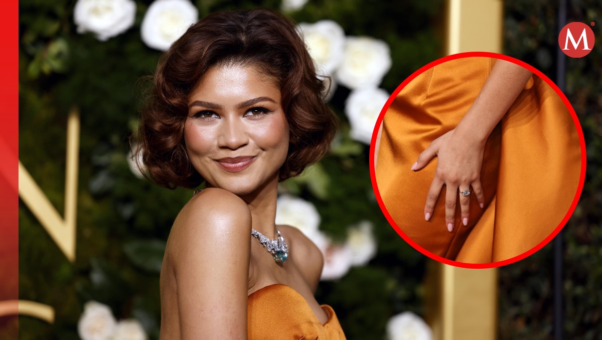 Zendaya luce brillante anillo durante Globos de Oro 2025 | AFP