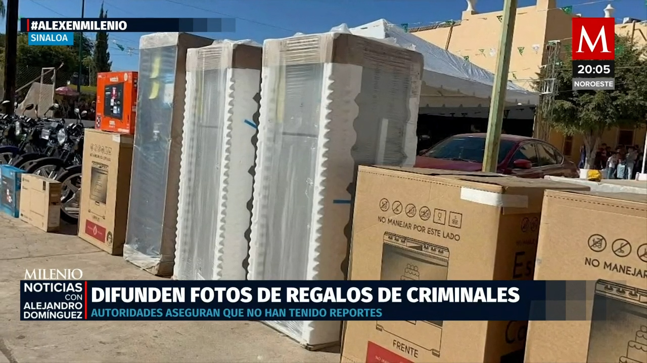 Entrega de electrodomésticos y juguetes en Sinaloa vinculada a crimen organizado