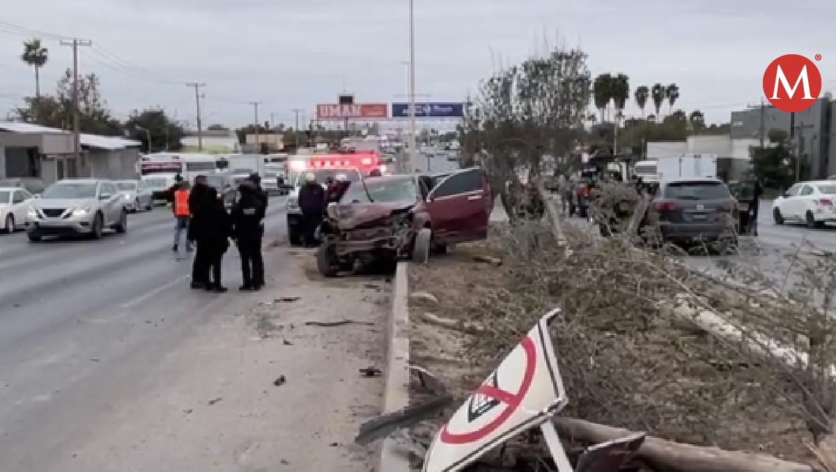 Choque carretera Reynosa-Río Bravo. (Telediario Reynosa)