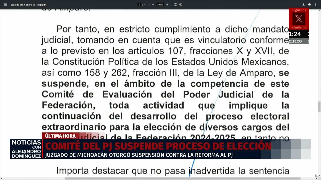 Comité de Evaluación suspende elecciones judiciales por orden de juez en Michoacán