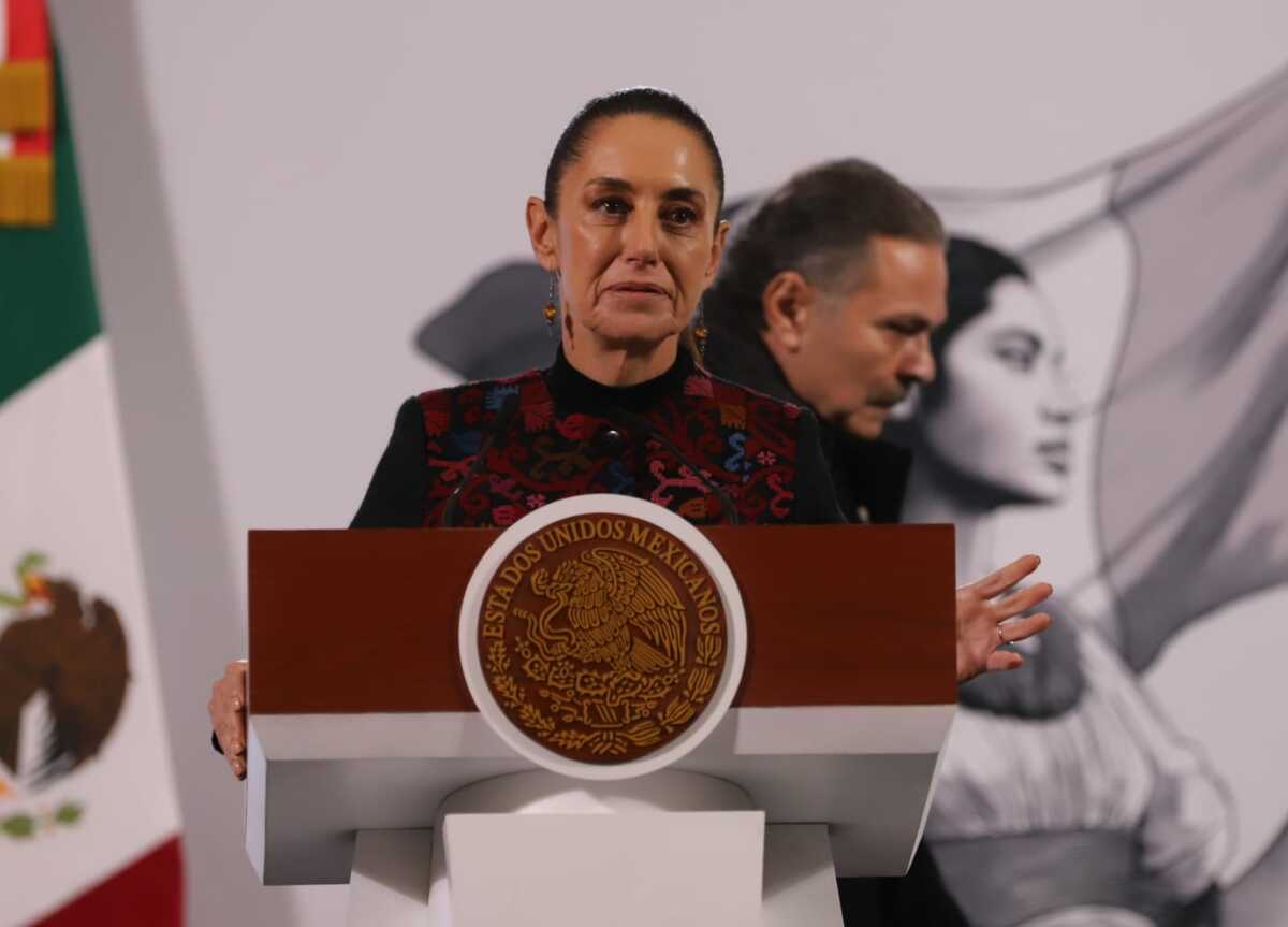 La presidenta Claudia Sheinbaum en conferencia de prensa. | Javier Ríos