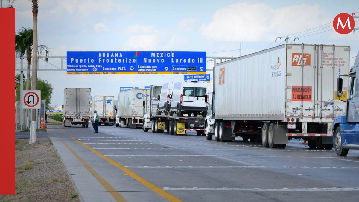 Flujo de comercio exterior por Nuevo Laredo, Tamaulipas.