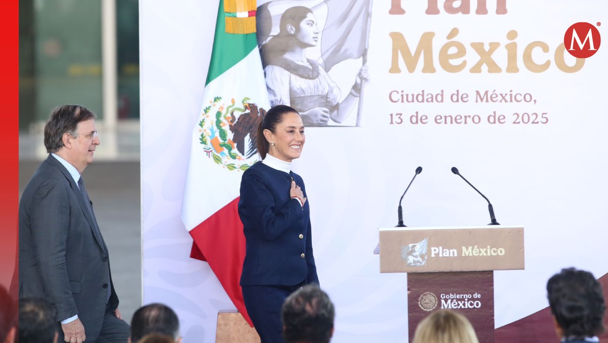 Sheinbaum presenta el Plan México en Museo Nacional de Antropología. Foto: Araceli López