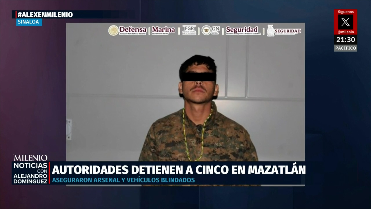 Capturan a cinco generadores de violencia en Mazatlán y aseguran arsenal