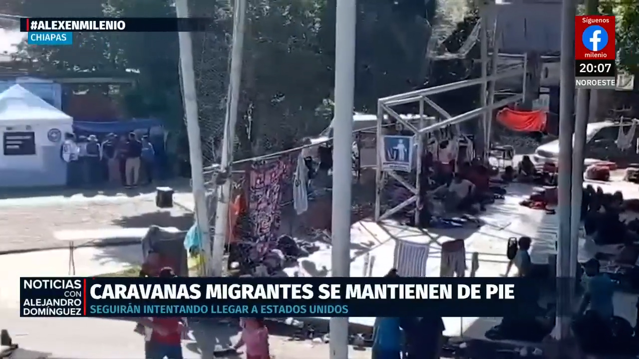 Caravana migrante avanza hacia el norte antes de la llegada de Trump
