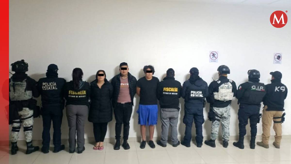 Los detenidos podrían estar relacionados con las extorsiones en Metepec. Foto: (Especial)