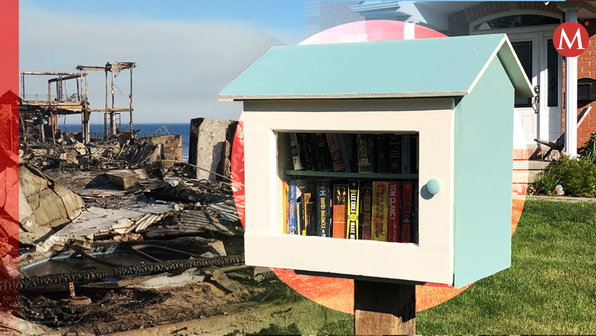 Ademas de símbolos religiosos también libros sobrevivieron al incendio (Diseño: Oscar Ávila).