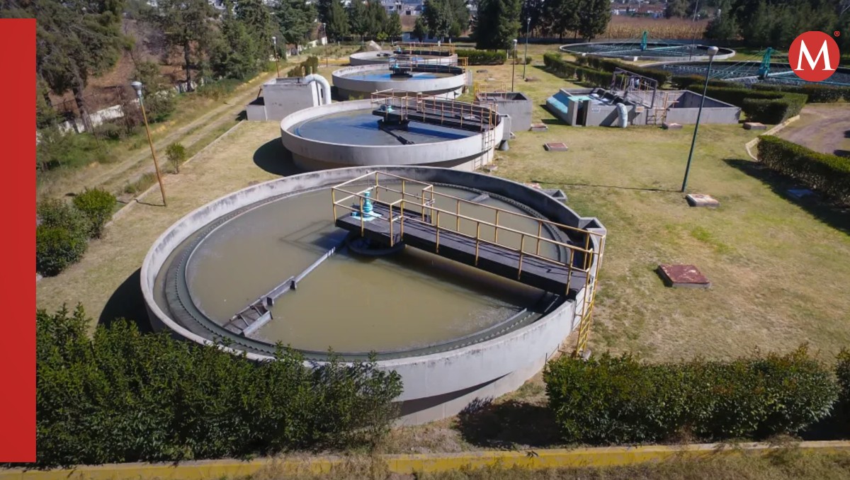 Planta tratadora de aguas residuales.
