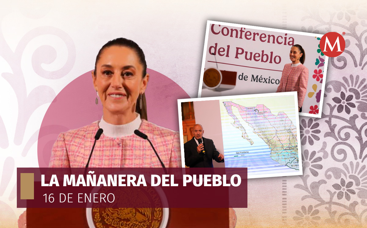 La Mañanera del Pueblo hoy 16 de enero desde Palacio Nacional | Fotos: Javier Ríos
