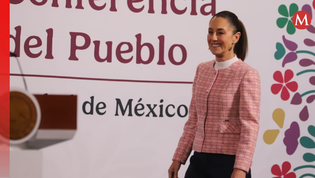 La Presidenta llegando a su conferencia de prensa matutina de hoy. | Javier Ríos