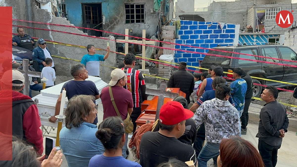Inicia despedida de Brayan y Jonathan, víctimas de explosión en Chimalhuacán.| Foto: Zuleyma García