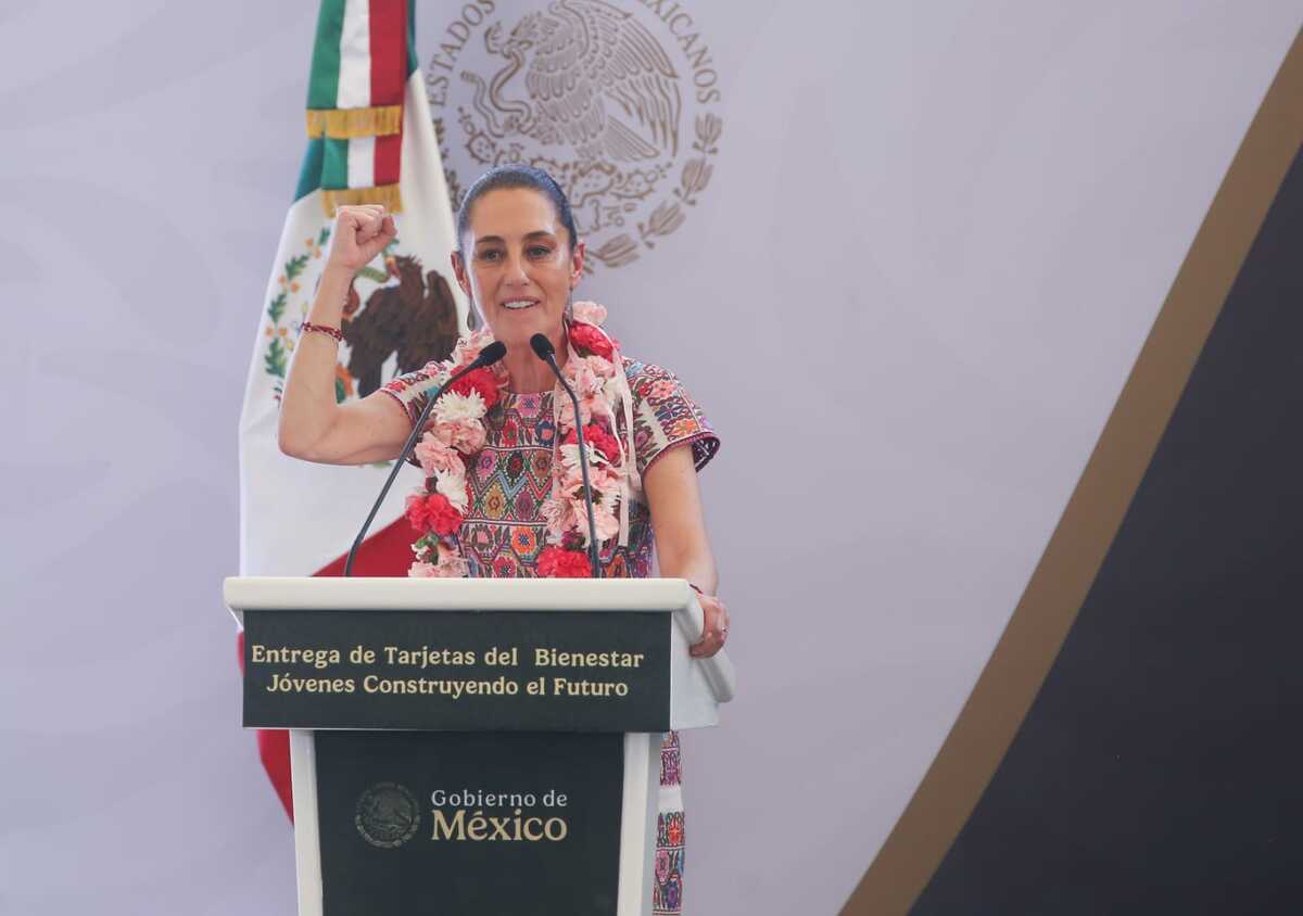 La Presidenta realizó la entrega de tarjetas de Pensión Mujeres Bienestar en San Marcos. | Araceli López