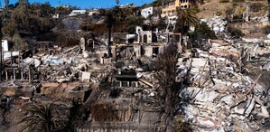 Vista zona residencial donde se quemaron casas por el incendio Palisades, en Malibú, California | REUTERS