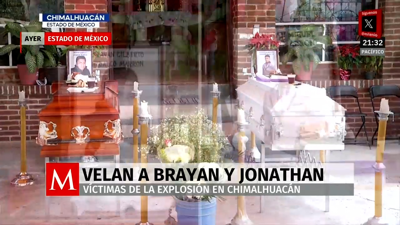 Funerales de los hermanos Brayan y Jonathan tras la explosión en Chimalhuacán