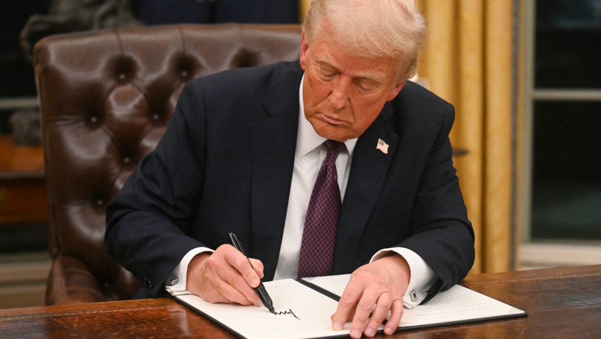 Donald Trump desde el Despacho Oval. (AFP)