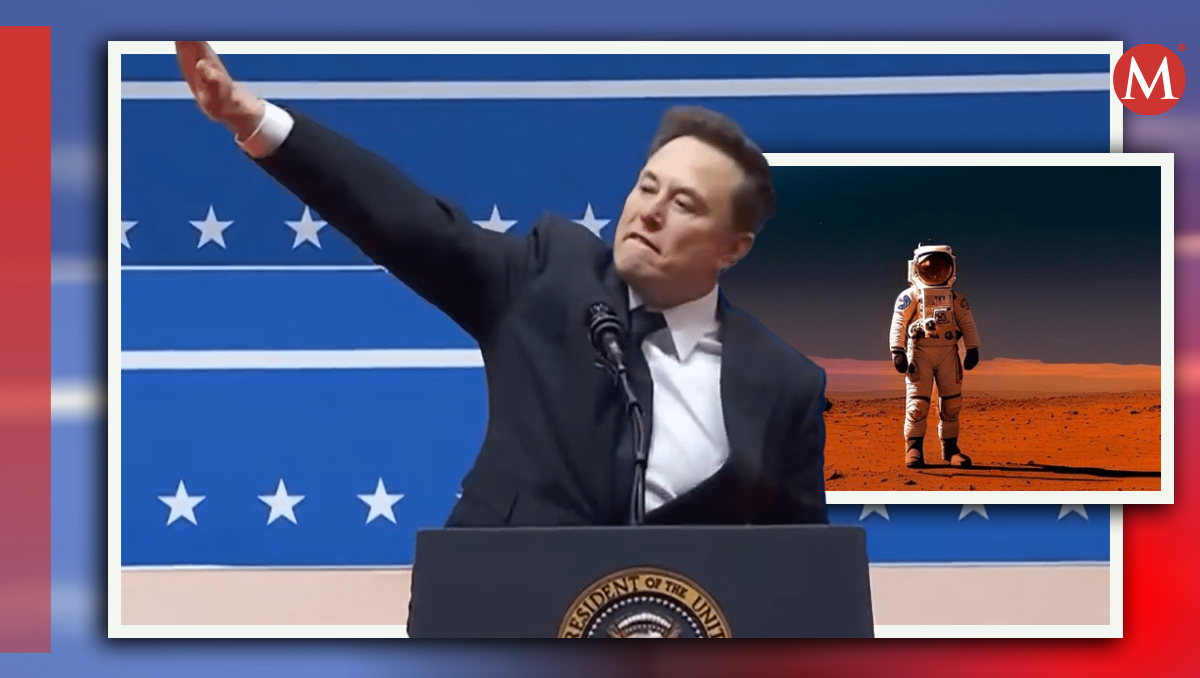 Internautas señalaron a Musk de hacer un saludo nazi. (Diseño: Antonio Texta)