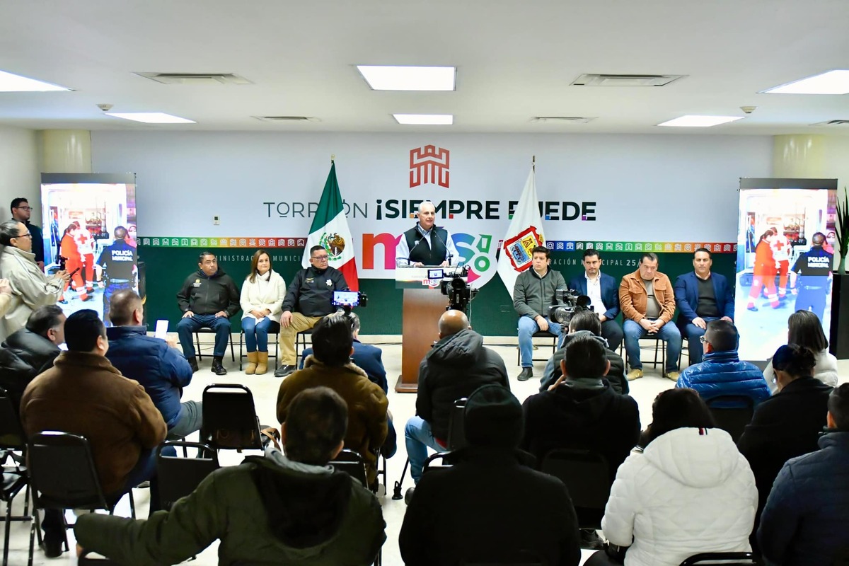 Rueda de prensa del  alcalde de Torreón. | Facebook