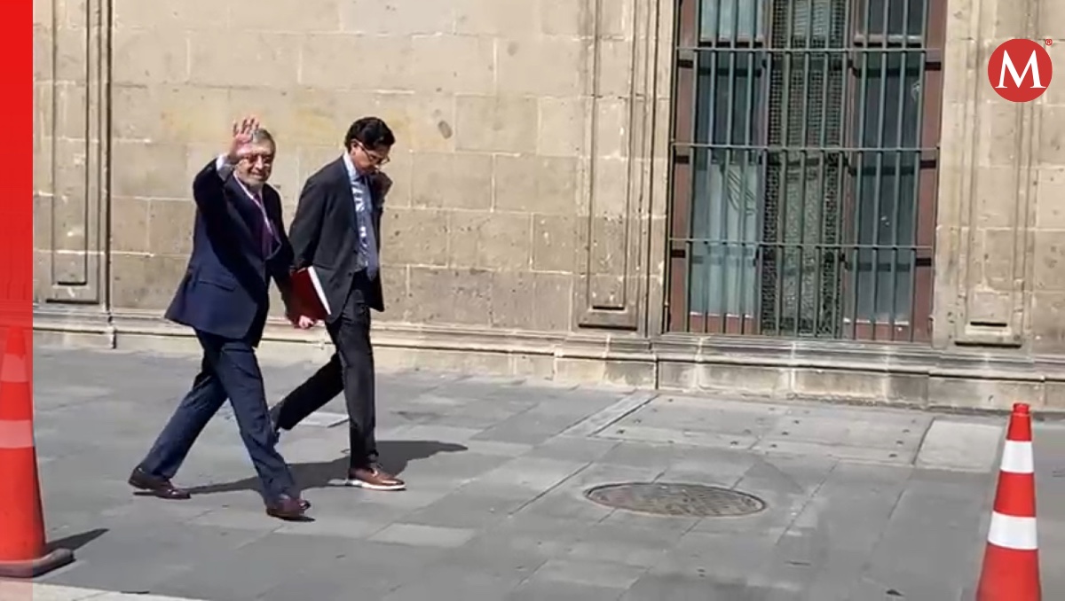 El secretario de Relaciones Exteriores llegando a Palacio Nacional para la reunión. | Especial