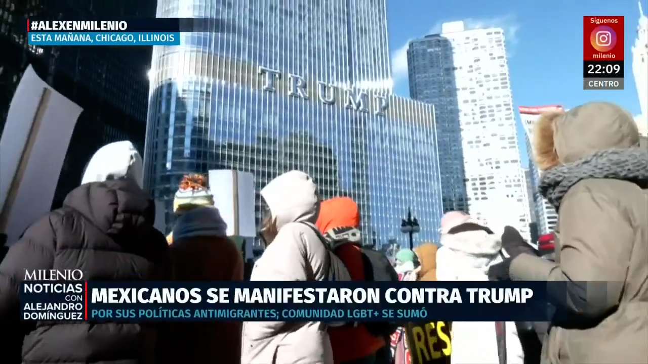 Chicago se moviliza contra la agenda de Trump con multitudinarias protestas