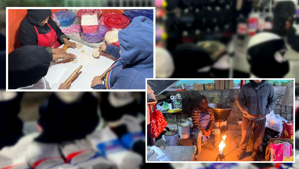 Entre los comerciantes que acudieron estaban dos de alimentos y uno de gorros y guantes. Foto: Mayte Villasana