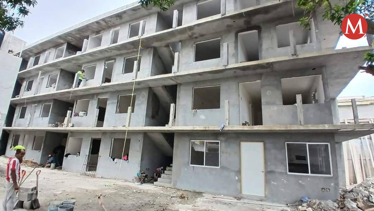 Construcción de departamentos en Tampico.