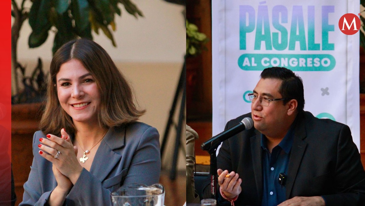 Mónica Magaña, presidenta del Congreso y Eduardo Martínez  Lomelí, secretario del Congreso. (Especial)