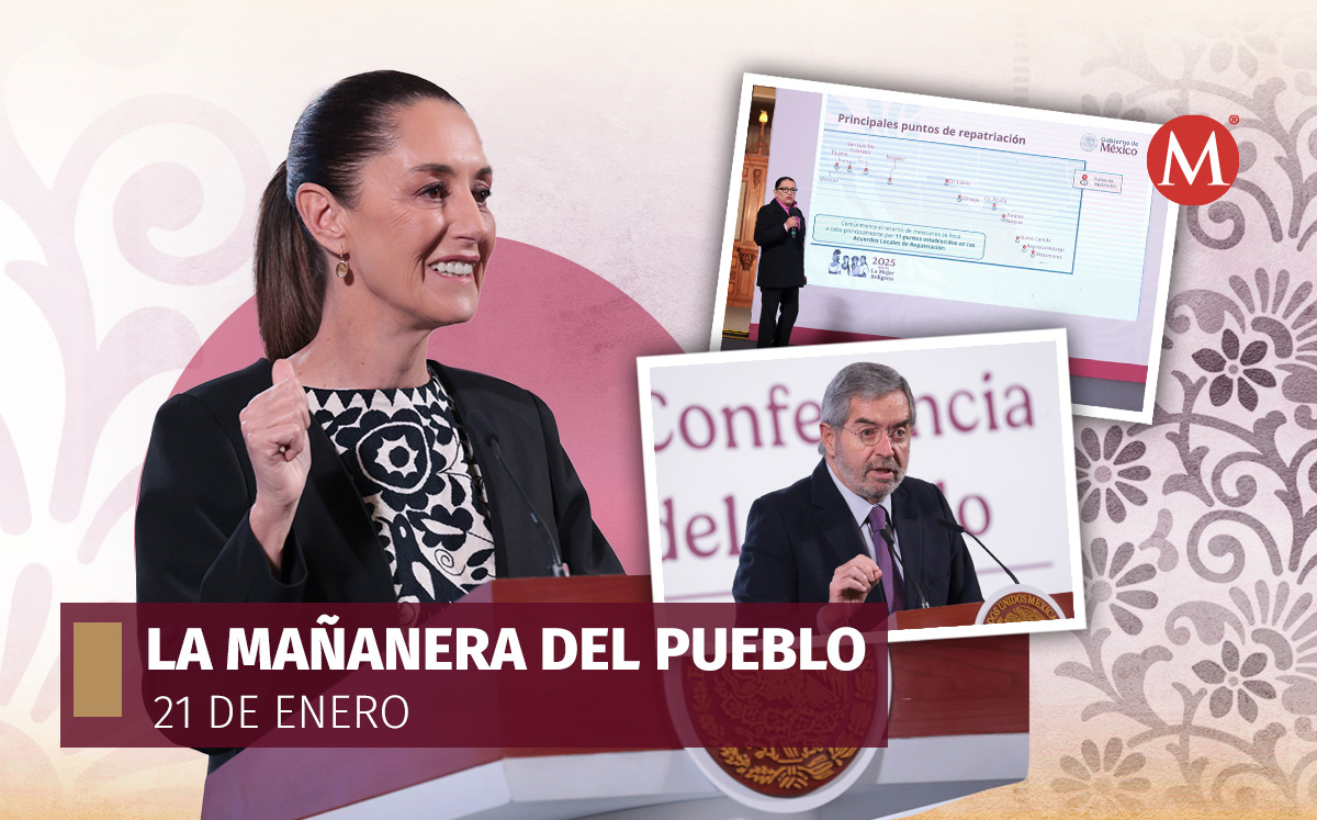 La presidenta Claudia Sheinbaum en La Mañanera del Pueblo desde Palacio Nacional. | Cortesía