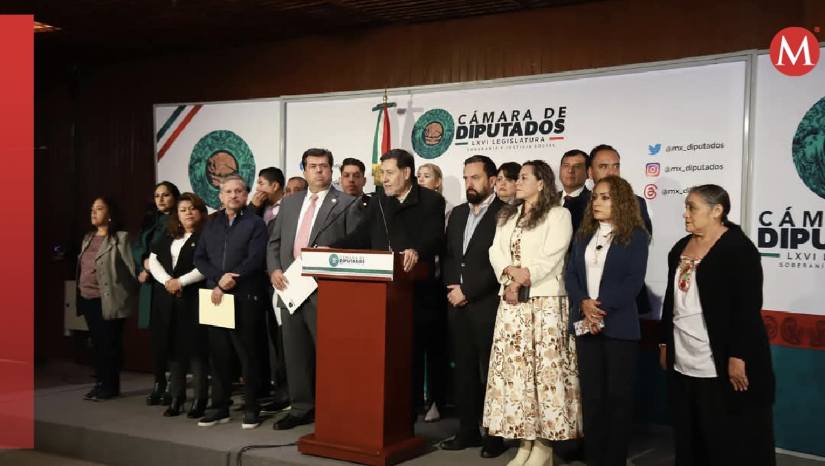 El presidente de la Mesa Directiva del Senado, Gerardo Fernández Noroña, en conferencia. | Especial