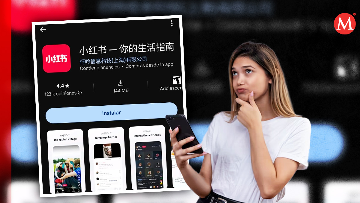 Red Note surge como la app favorita en Estados Unidos ante las restricciones de TikTok. | Diseño: Margarita Salmoran