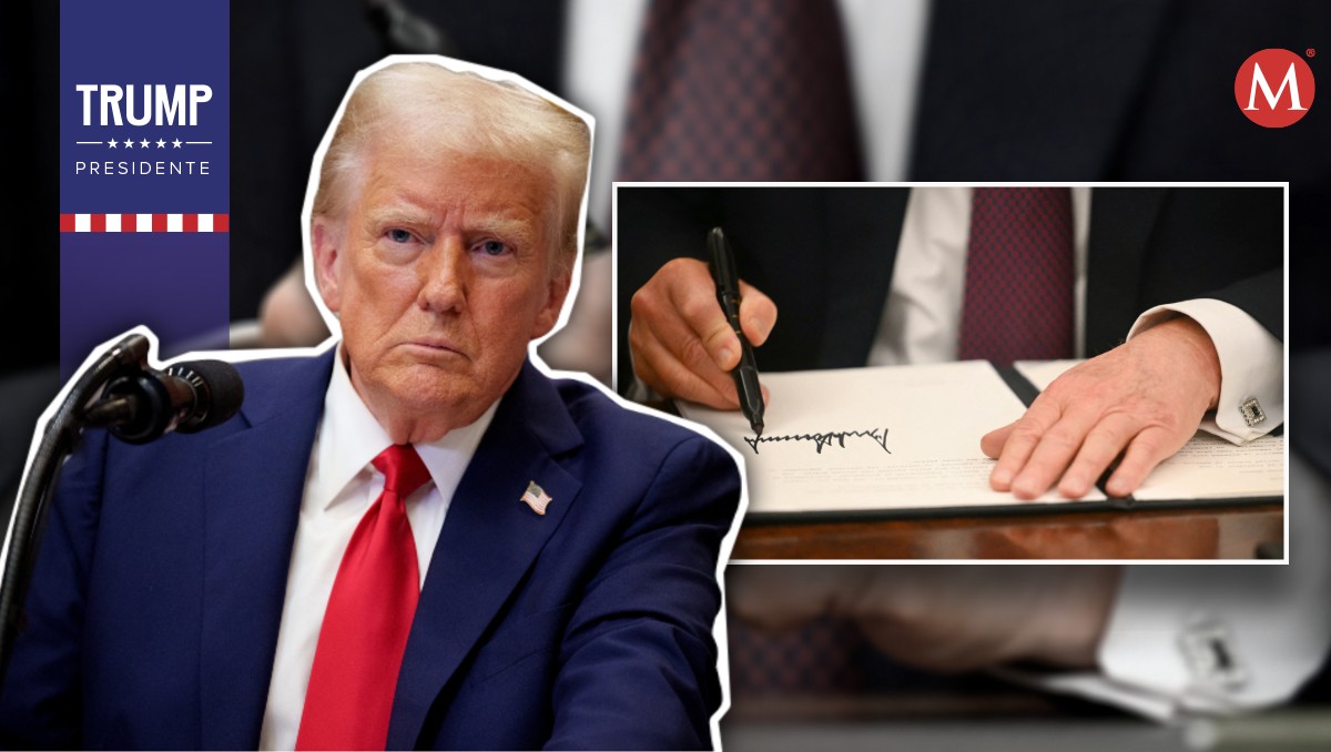 Trump firma órdenes ejecutivas. (Diseño: milenio)