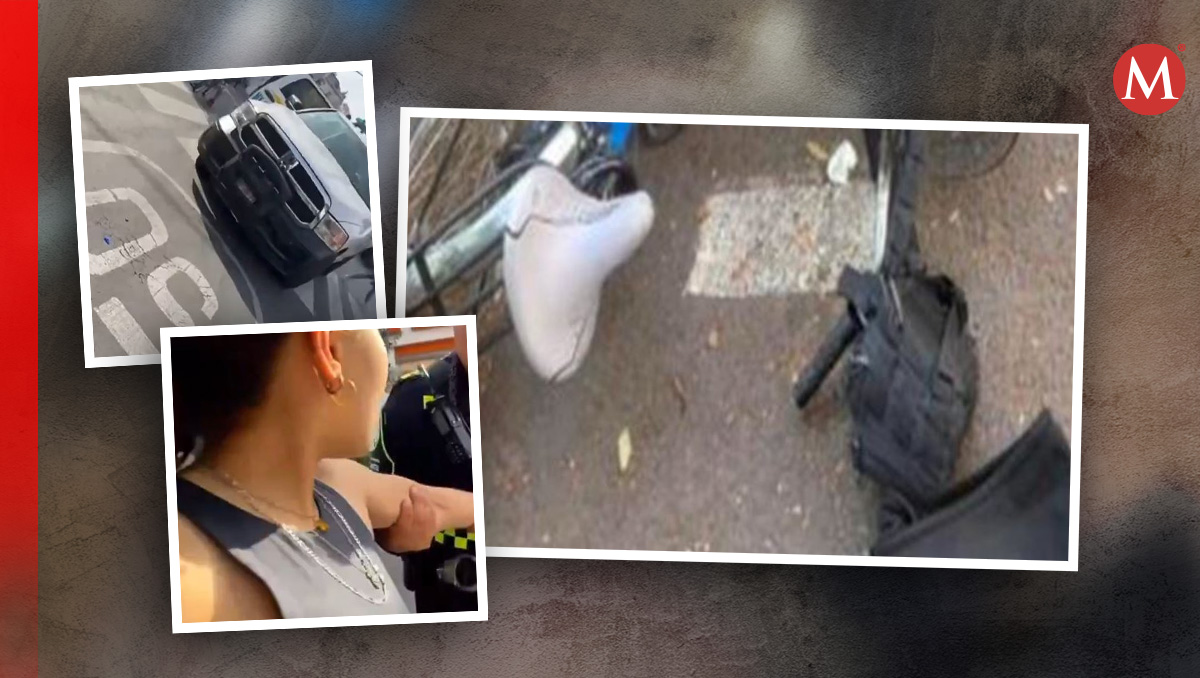 La joven intentó darse ala fuga para evitar una multa por el parquímetro (Diseño: Milenio)