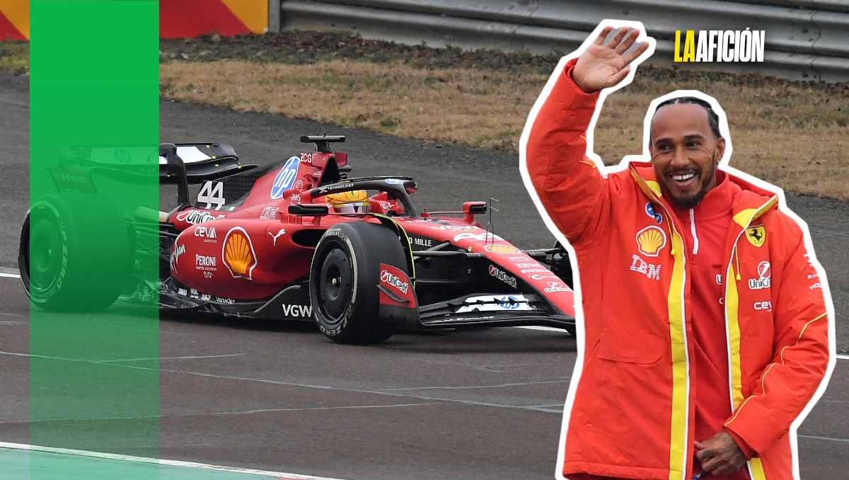 Lewis Hamilton hace realidad su sueño y corre por primera vez con los colores de Ferrari (Reuters)
