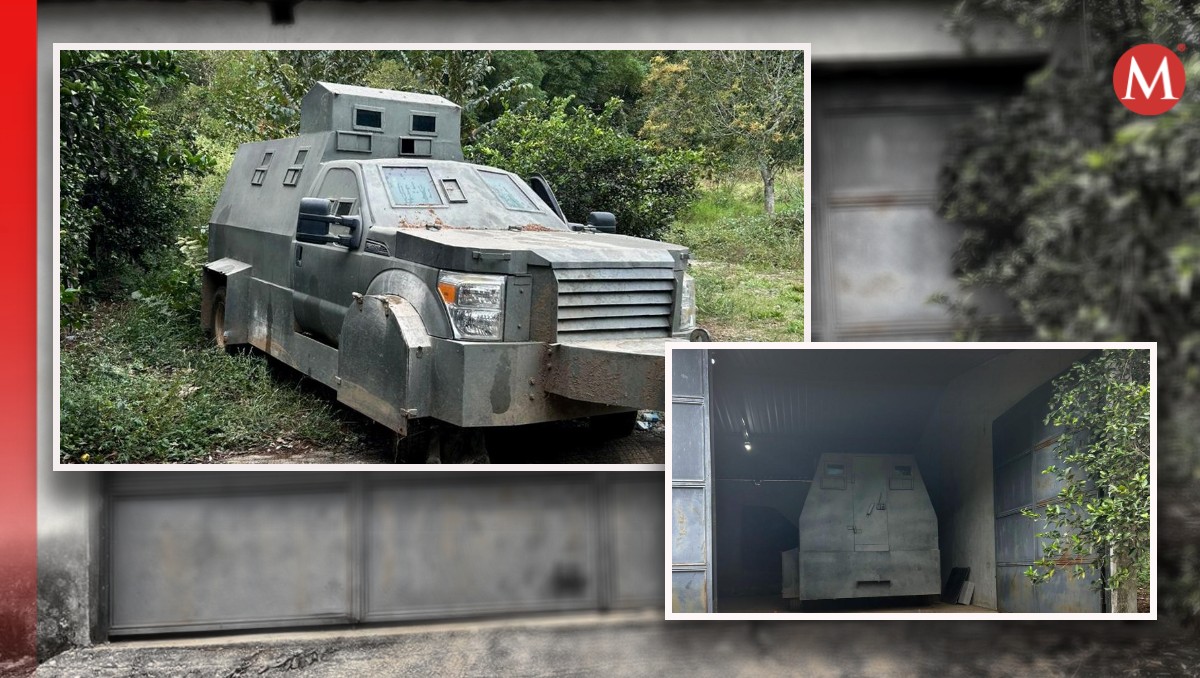 Aseguran vehículo con blindaje artesanal en Chiapas. (Fotos: Especial)