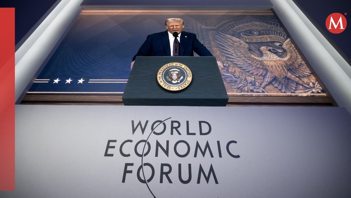 Donald Trump participó de forma remota en el FEM de Davos. | AFP