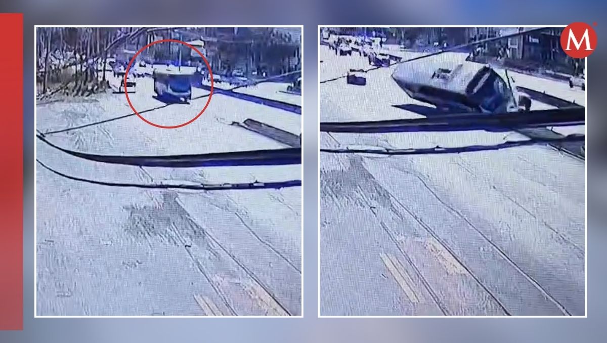 El momento exacto en el que la ruta urbana 30 El Barro-Centro volcó fue captado. Especial