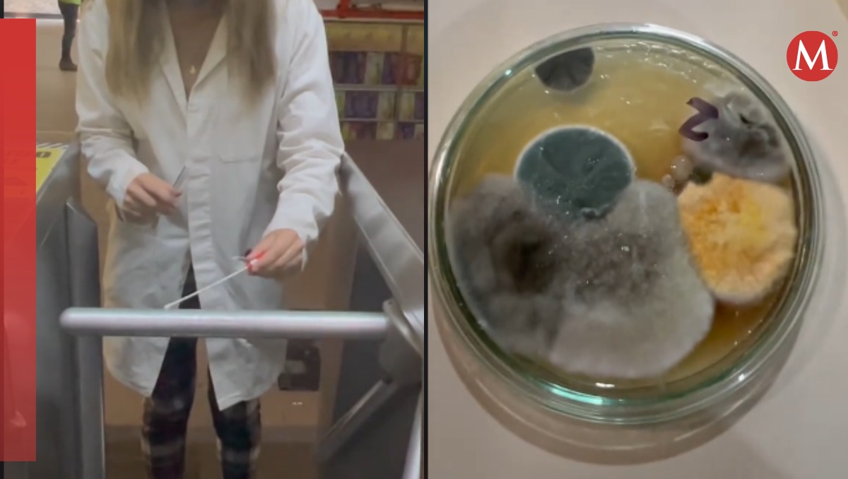 Jóvenes muestran microbios del Metro